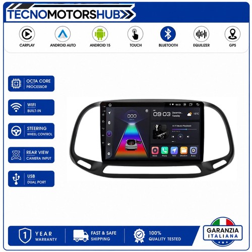 Autoradio android per fiat - android, 9"